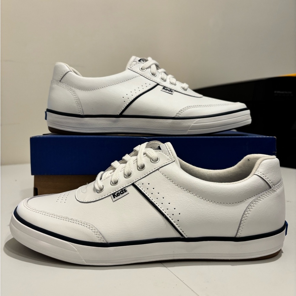 Keds Courty II Leather White Sneakers Classic Minimalist Design